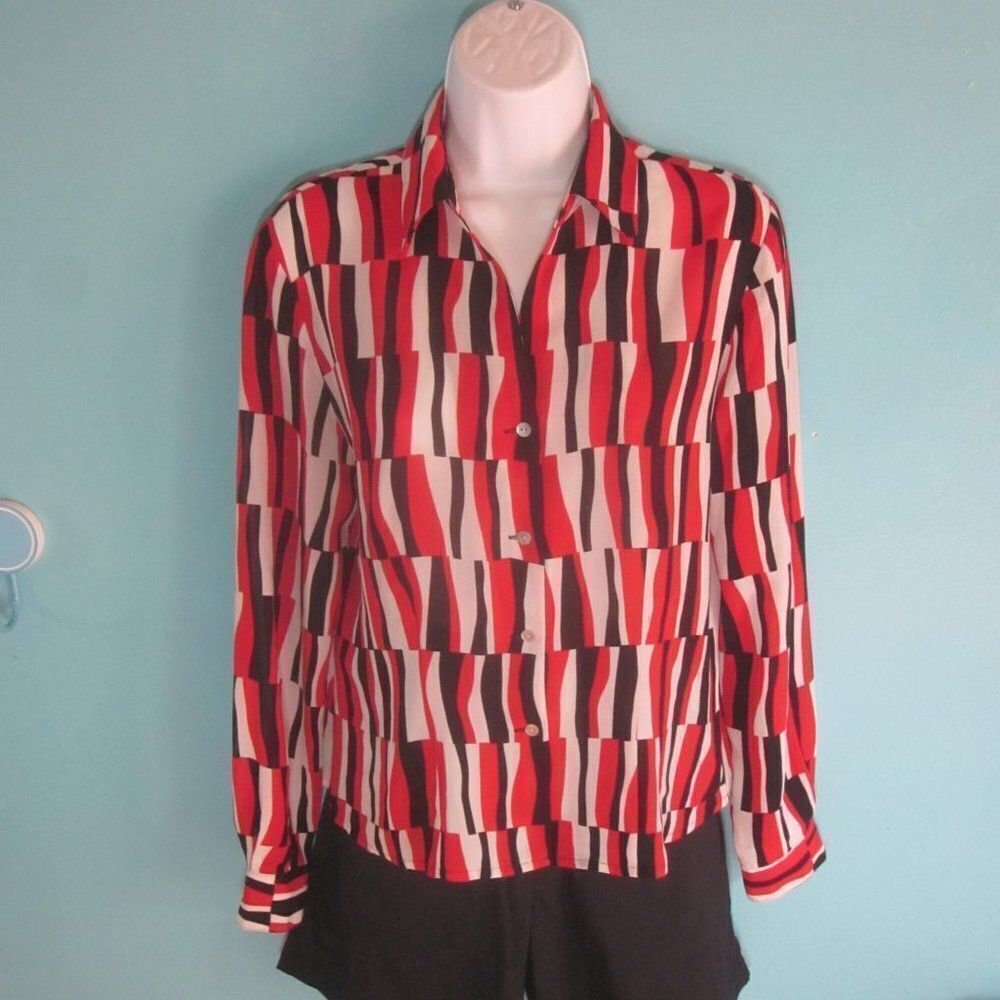 Vintage 80's Marshall Rousso Blouse Size S